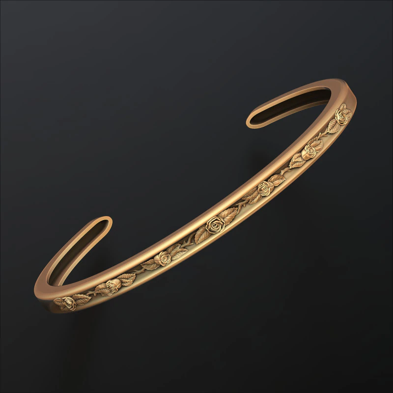 गुलाब कंगन 3डी प्रिंट मॉडल 3D प्रिंट मॉडल .c4d .max .obj .3ds .fbx .stl .blend 