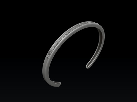 Rose Bracelet 3D print model 3Dプリントモデル