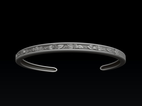 Rose Bracelet 3D print model 3Dプリントモデル