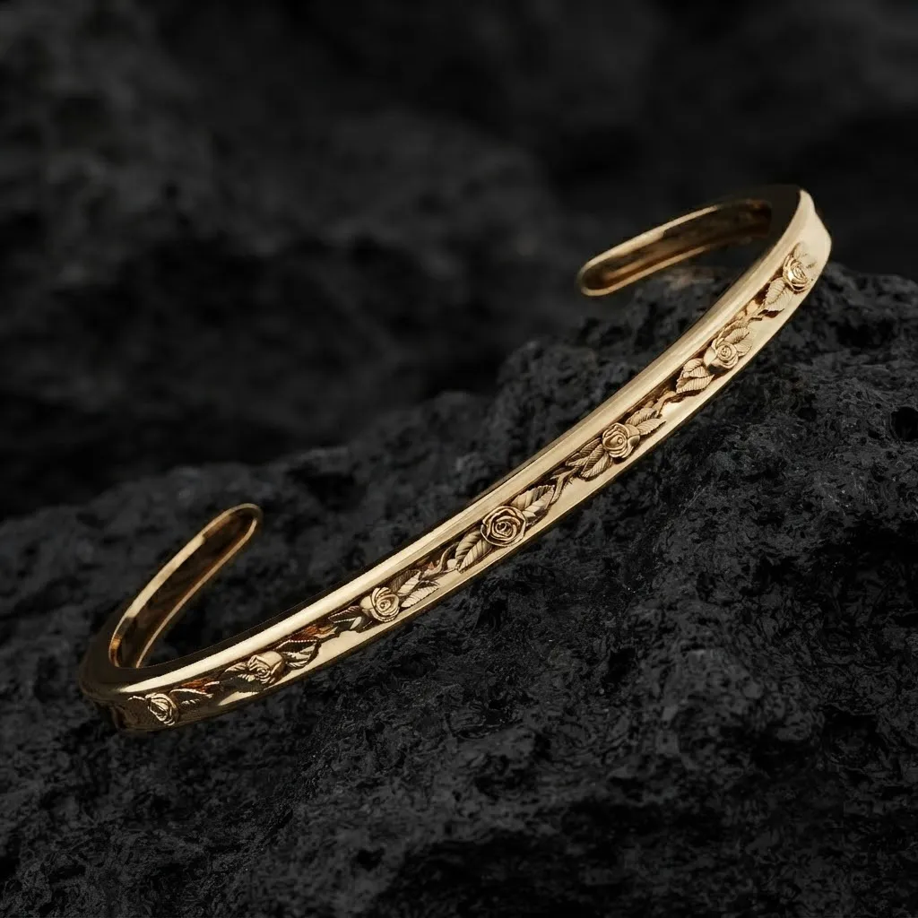 Rose Bracelet 3D print model 3D Print Model .c4d .max .obj .3ds .fbx .stl .blend 