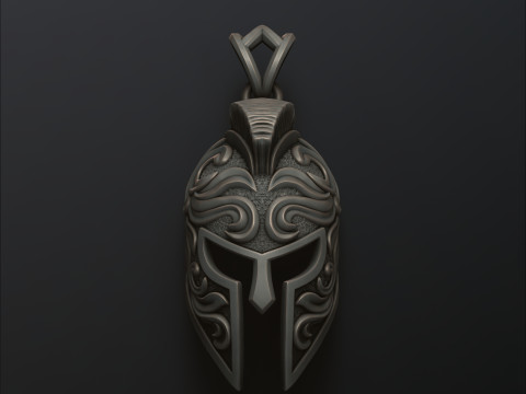 Helmet Pendant V3 3D print model 3Dプリントモデル