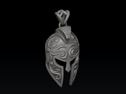 Helmet Pendant V3 3D print model 3D printmodel