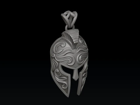 Helmet Pendant V3 3D print model 3D Print Model