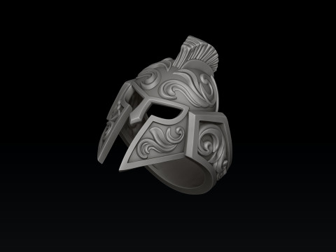 Helmet Ring v3 3D print model Modèles 3D en vedette