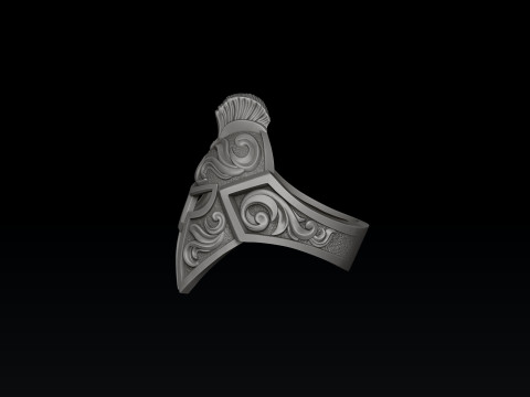 Helmet Ring v3 3D print model Modèles 3D en vedette