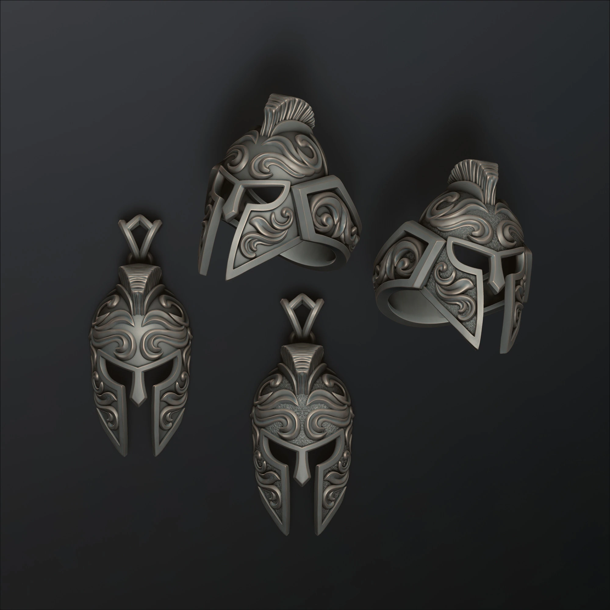 Anello pendente per casco Collezione V3 Modello di stampa 3D Modello di stampa 3D .c4d .max .obj .3ds .fbx .stl .blend