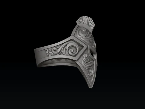 Anello pendente per casco Collezione V3 Modello di stampa 3D Modello di stampa 3D