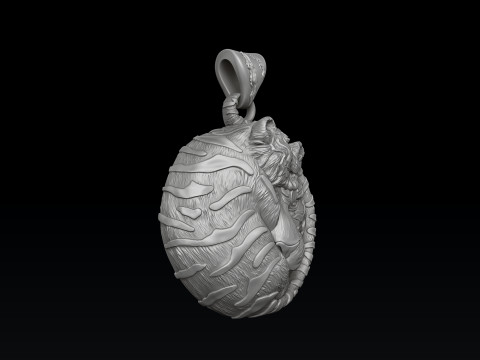 Tigers Pendant 3D print model 3Dプリントモデル