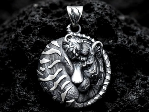 Tigers Pendant 3D print model 3D Print Model