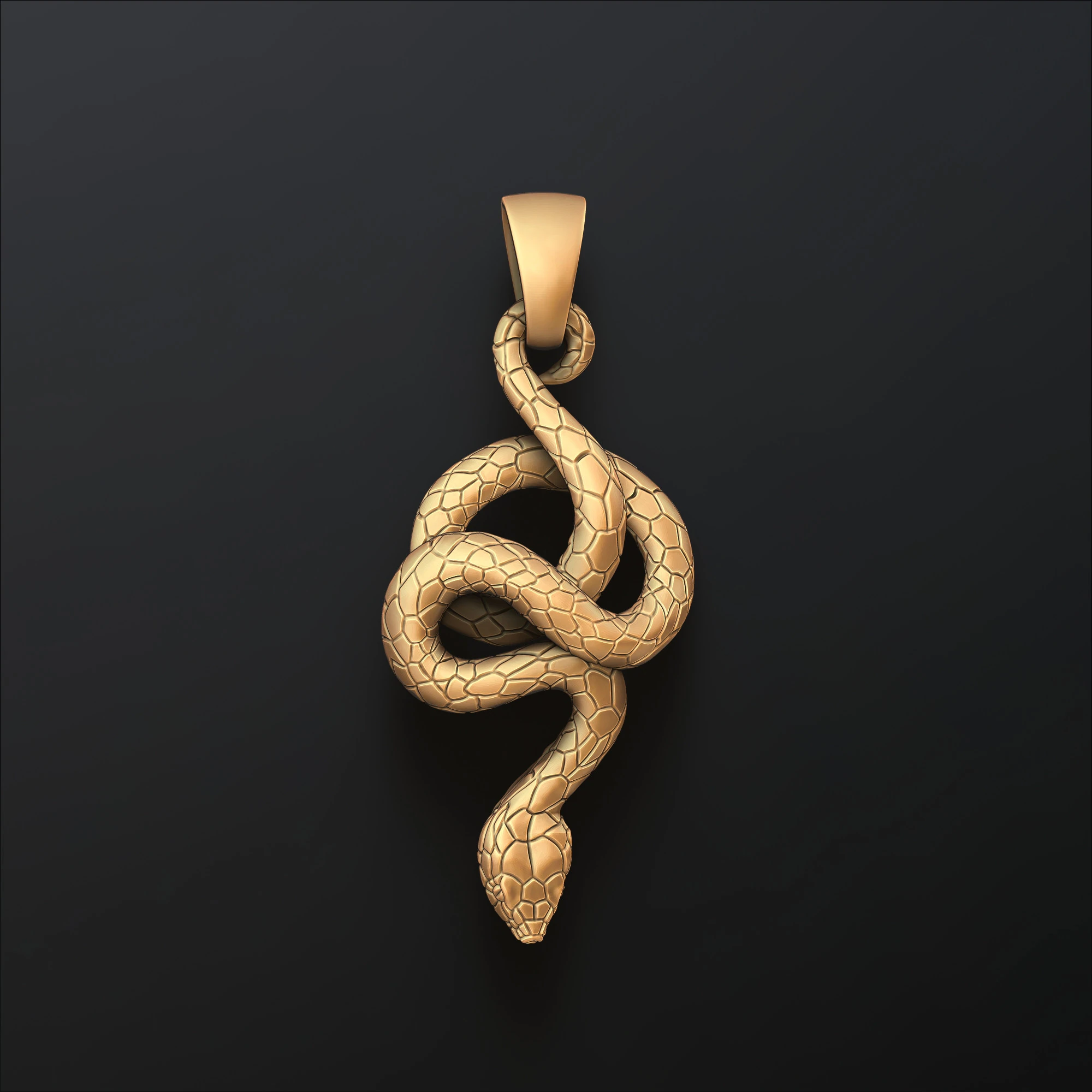 Snake Pendant V2 3D print model 3D Print Model .c4d .max .obj .3ds .fbx .stl .blend
