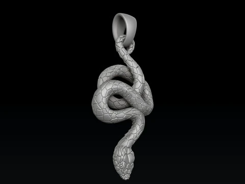 Snake Pendant V2 3D print model 3D Print Model
