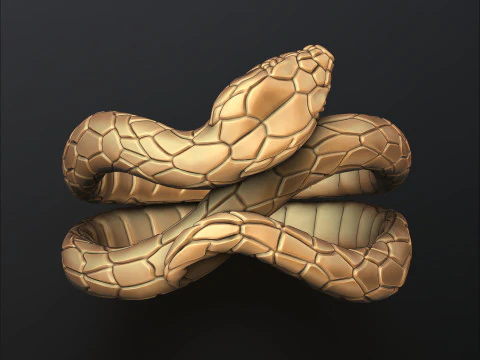 Snake Ring V2 3D print model 3D Print Model