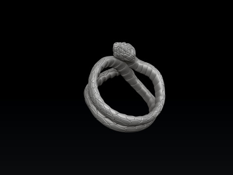 Snake Ring V2 3D print model 3Dプリントモデル