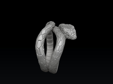 Snake Ring V2 3D print model 3Dプリントモデル