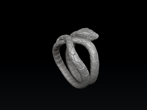 Snake Ring V2 3D print model 3Dプリントモデル