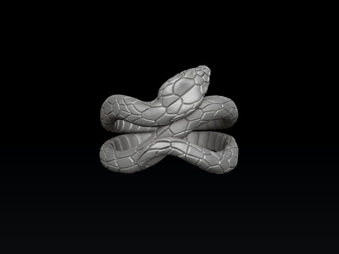 Snake Ring V2 3D print model 3Dプリントモデル