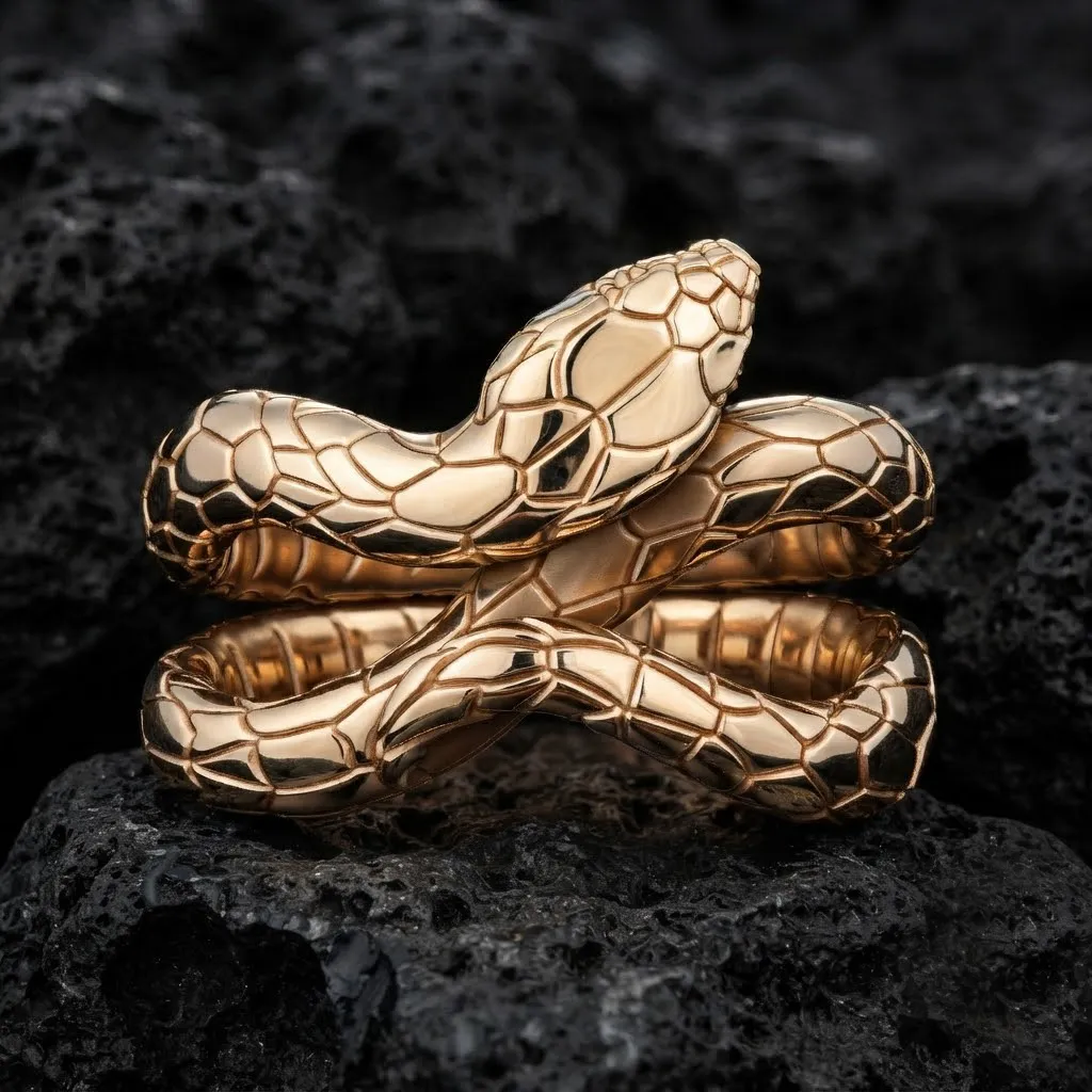 Snake Ring V2 3D print model 3D Print Model .c4d .max .obj .3ds .fbx .stl .blend 