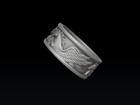 Pegasus Ring 3D print model 3Dプリントモデル