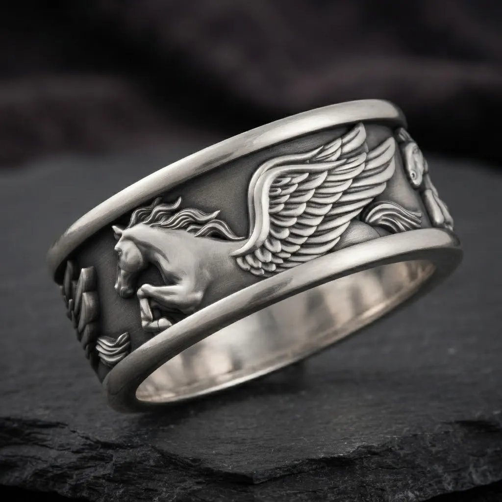 Pegasus Ring 3D print model 3D Print Model .c4d .max .obj .3ds .fbx .stl .blend 