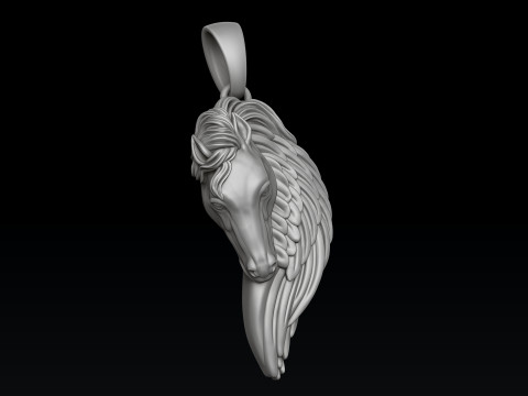 Pegasus Pendant Ring Collection 3D print model 3Dプリントモデル