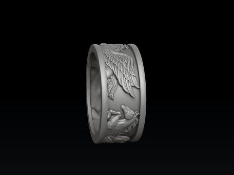 Pegasus Pendant Ring Collection 3D print model 3Dプリントモデル