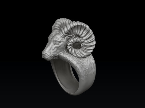 Aries Ring 3D print model Modèles 3D en vedette
