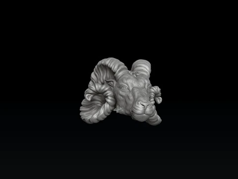 Aries Head Pendant 3D print model 3D Print Model