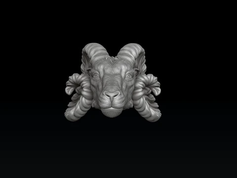 Aries Head Pendant 3D print model 3D Print Model