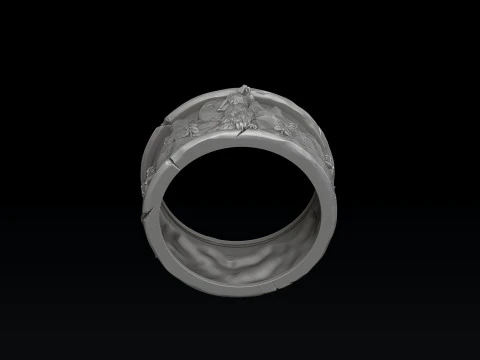 嚎叫狼环3D打印模型 3D 打印模型