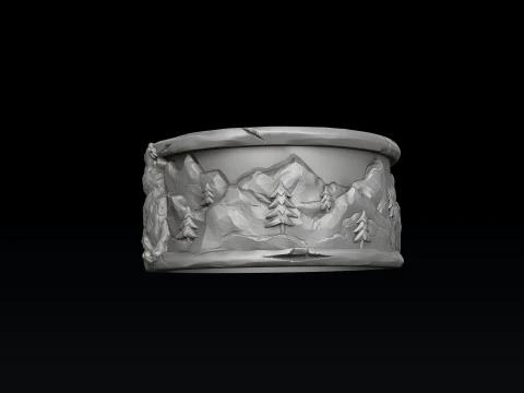 Modello di stampa 3D della collezione di pendenti con anello del lupo che ulula Modello di stampa 3D