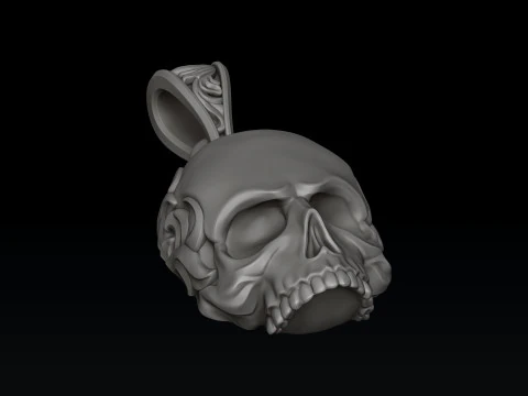 Декоративный кулон с черепом 3D модель для печати 3D Принт Модель