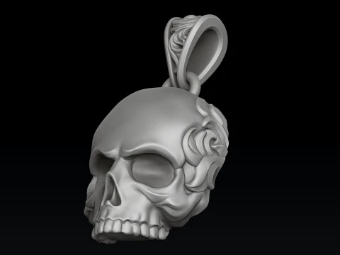 Декоративный кулон с черепом 3D модель для печати 3D Принт Модель