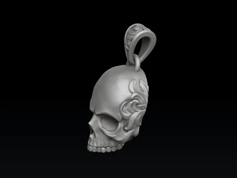 Декоративный кулон с черепом 3D модель для печати 3D Принт Модель
