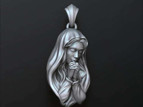 Aziz Kutsal Meryem Ana Kolye 3D baskı modeli 3D Baskı Modeli