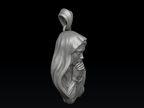 Saint Holy Virgin Mary Pendant 3D print model 3Dプリントモデル
