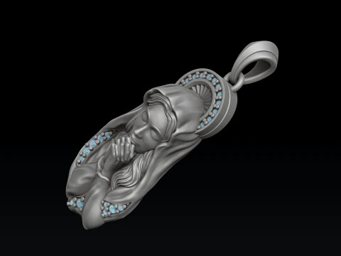 Saint Holy Virgin Mary Pendants Pack 3D print model 3D Print Model
