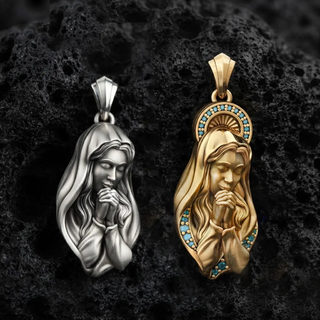 Saint Holy Virgin Mary Pendants Pack 3D print model 3D Print Model .c4d .max .obj .3ds .fbx .stl .blend 