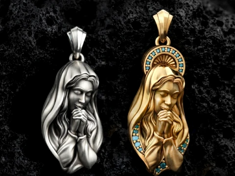 Anhängerpaket „Heilige Jungfrau Maria“ 3D-Druckmodell 3D Druckmodell