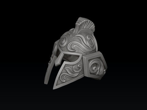 Warrior Helmet Ring v3 3D print model 3D प्रिंट मॉडल