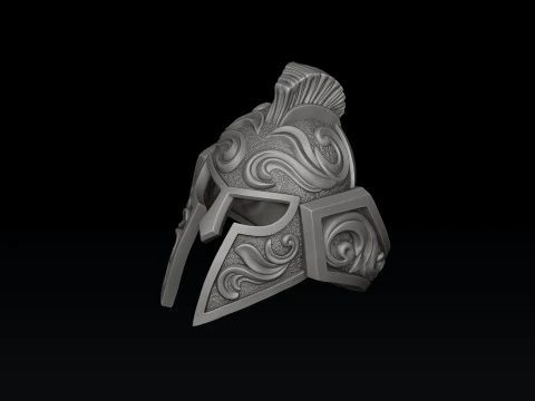 Warrior Helmet Pendant Ring v3 Collection 3D print model 3D Print Model