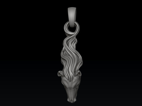 Horse Head Pendant 3D print model 3D Print Model