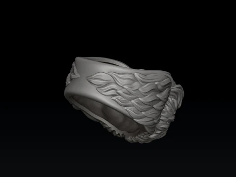 Owl Pendant Ring v2 Collection 3D print models 3D Print Model