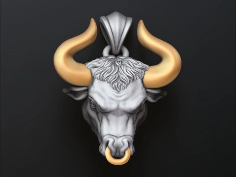 Boğa Kolye 3D baskı modeli 3D Baskı Modeli