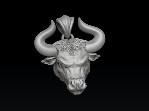 Bull Pendant 3D print model 3D Print Model