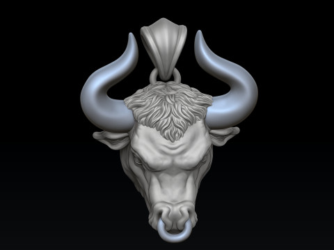Bull Ring Pendant Collection 3D print models 3Dプリントモデル