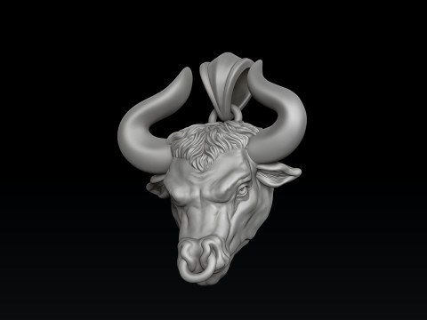 Bull Ring Pendant Collection 3D print models 3Dプリントモデル