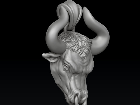 Bull Ring Pendant Collection 3D print models 3Dプリントモデル