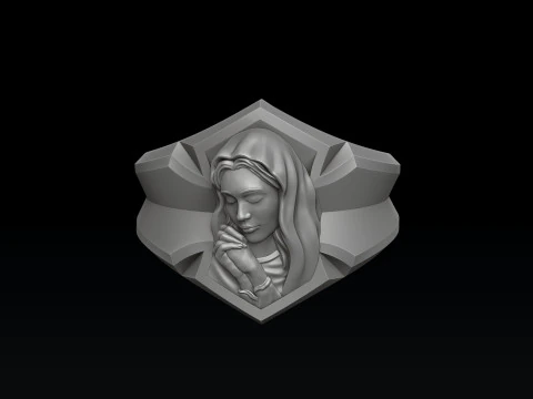 Praying Holy Mary Ring 3D print model 3D Print Model