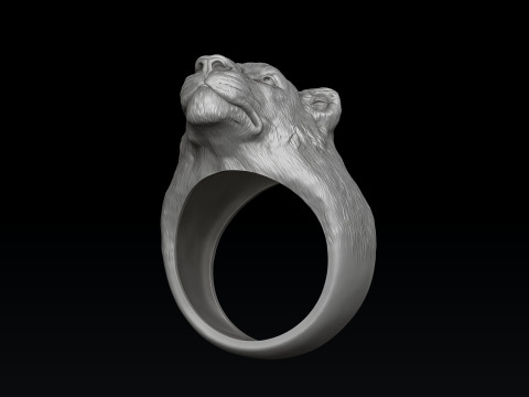 Lioness Ring 3D print model 3D प्रिंट मॉडल