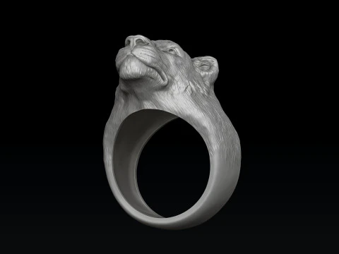 Lioness Ring 3D print model 3D Print Model